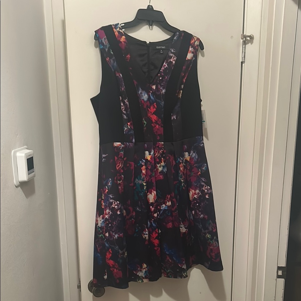 Floral Black Dress by Ellen Tracy